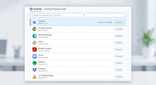 Find UFile in installed programs
